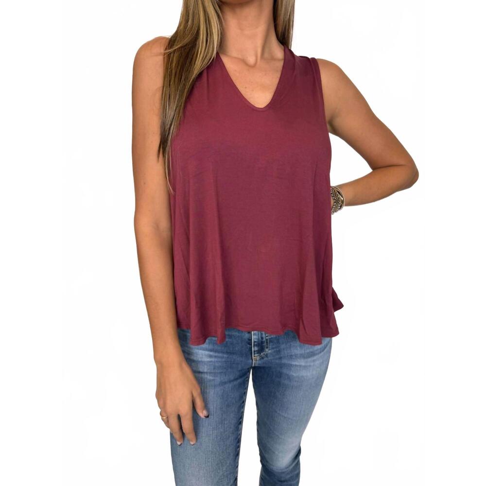 NEW LAMADE grace tank top in maroon